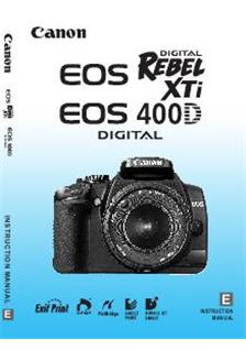 Canon EOS 400D manual. Camera Instructions.
